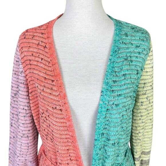 Nic + Zoe NWT Color Crush Wrap Around Tie Knit Cardigan Sweater - Picture 7 of 13